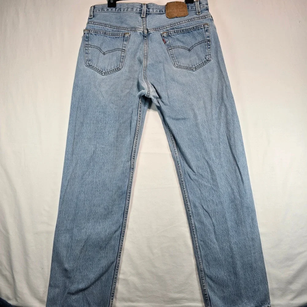 Vintage Levis 501 Jeans 36x32 Light Wash Button Fly Made in USA 1994 501-0149 - Picture 2 of 16